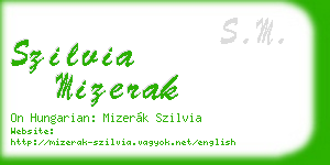 szilvia mizerak business card